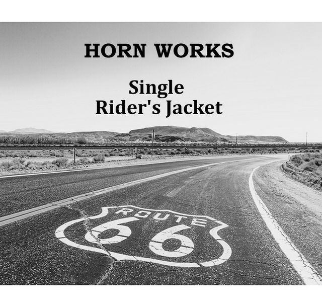 Horn Works 本革 シングルライダースジャケット メンズ ホーン