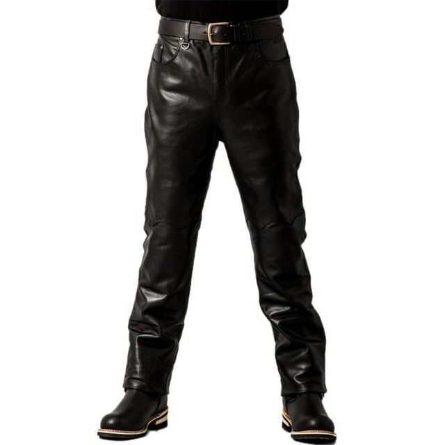 Liugoo Leathers 本革 メッシュレザーパンツ レギュラーフィット