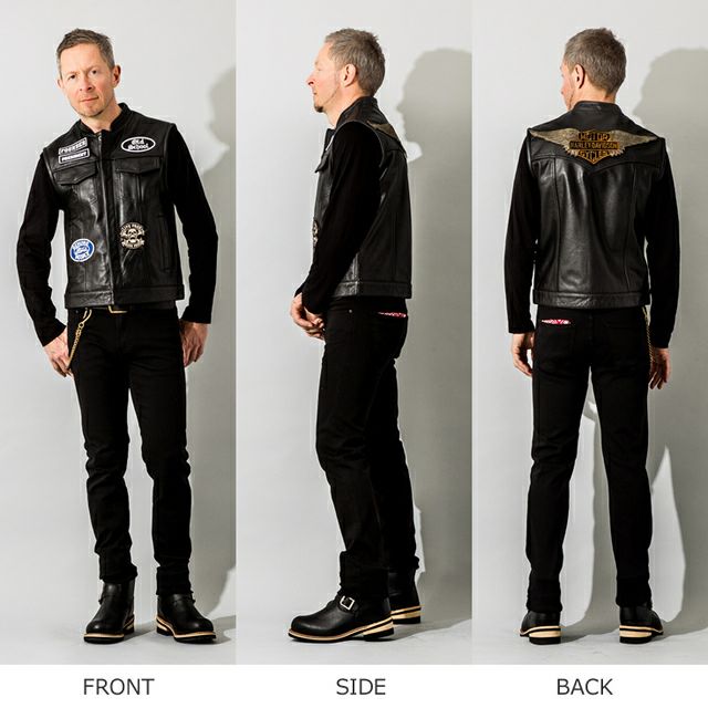 リューグーレザーズ　Liugoo Leathers 革 レザー　ダウンベスト 楽天市場】Liugoo Leathers 本革 中綿ダウンベスト メンズ