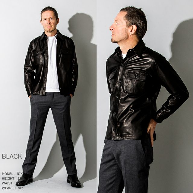 Horn Works 本革 レザーシャツ メンズ ホーンワークス 4014 | レザー  