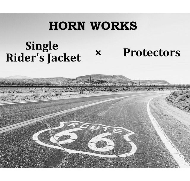 Horn Works 本革 プロテクター付シングルライダースジャケット