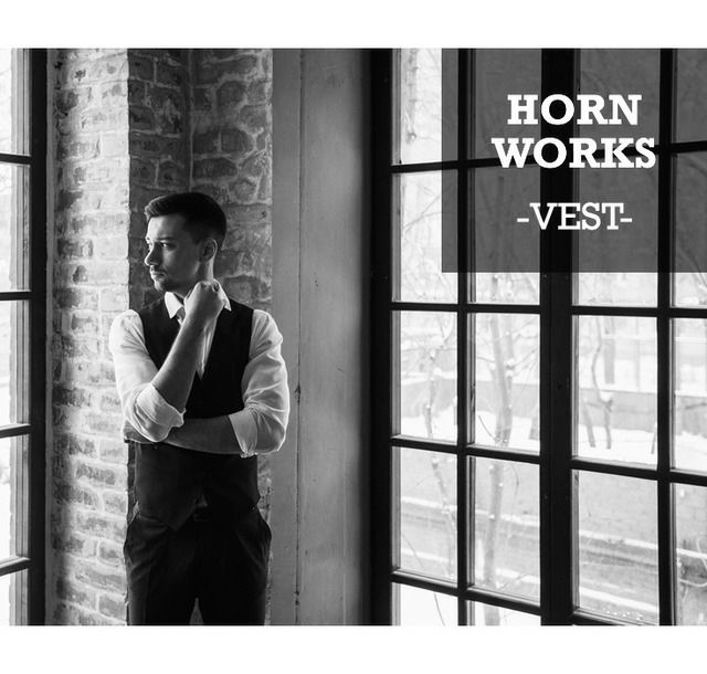 Horn Works 本革 レザーベスト メンズ ホーンワークス 3915