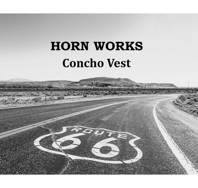 Horn Works 本革 レザーコンチョベスト メンズ ホーンワークス 3976