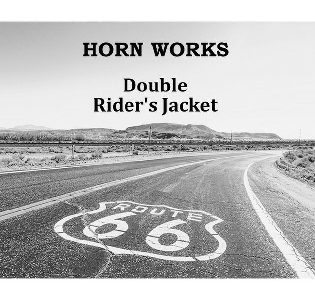 Horn Works 本革 襟ボアダブルライダースジャケット メンズ