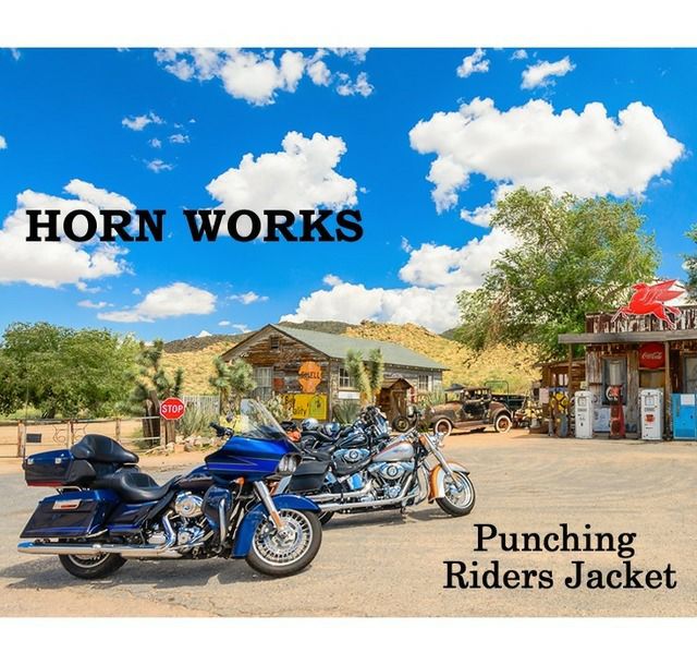 Horn Works 本革 メッシュレザー シングルライダースジャケット メンズ