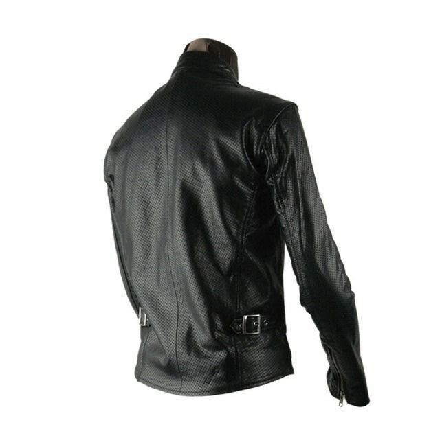 Horn Works 本革 メッシュレザー シングルライダースジャケット