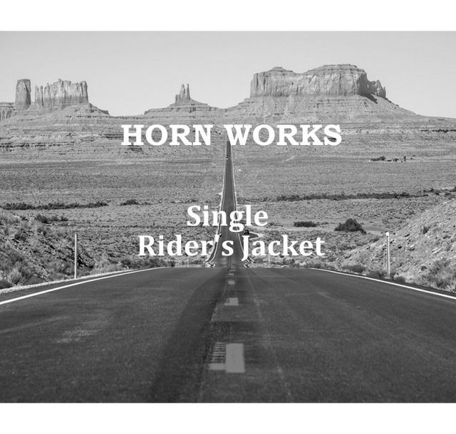 Horn Works 本革 シングルライダースジャケット メンズ ホーン