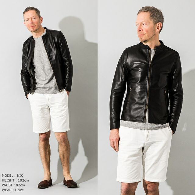 LIUGOO 本革 メッシュレザー シングルライダースジャケット LIUGOO 本革 メッシュレザー シングルライダースジャケット
