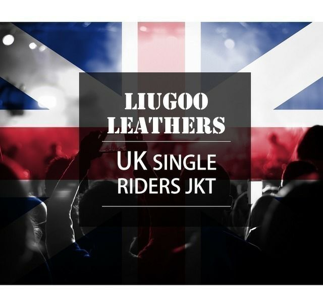 Liugoo Leathers 本革 UK襟付きシングルライダースジャケット