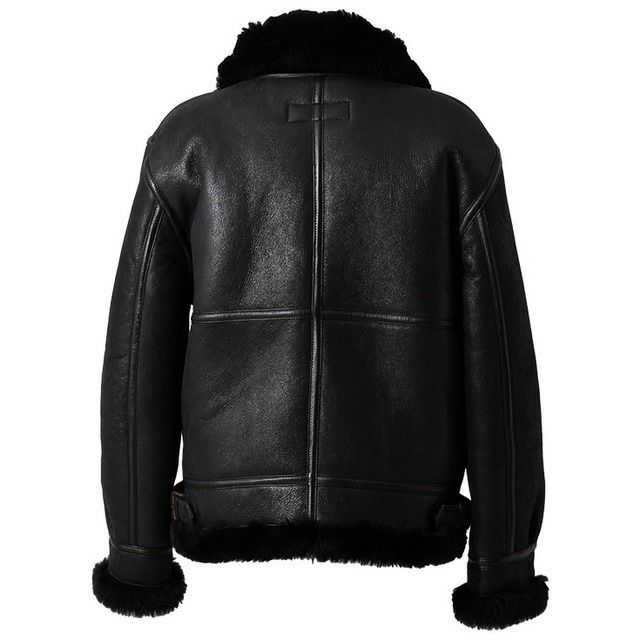 Liugoo Leathers 本革 B-3フライトジャケット ムートンジャケット 