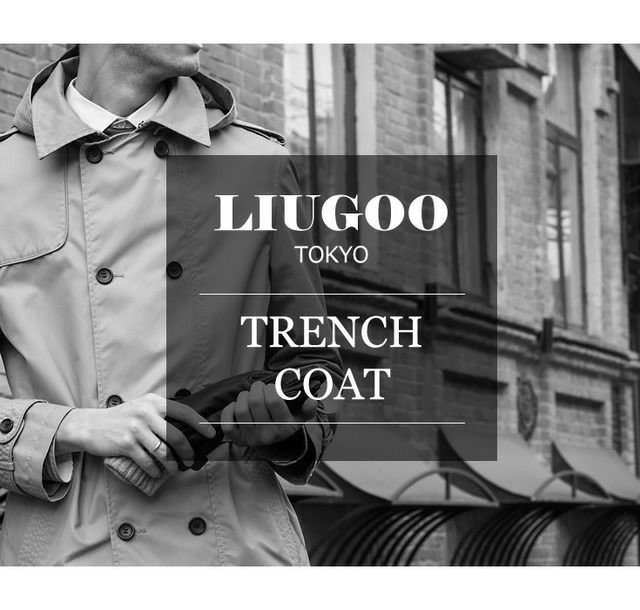 LIUGOO 本革 レザーロングトレンチコート メンズ リューグー LIUGOO 本革 レザーロングトレンチコート メンズ リューグー