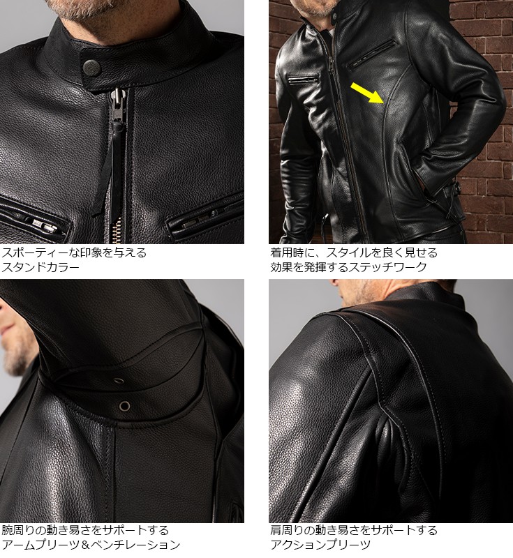 希少】GIN 荒々しく URBAN ホースレザージャケット 馬革 ライダース USA