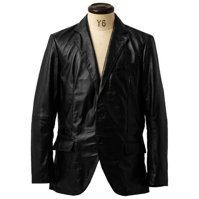 新品タグ付き✨ゴタイリク レザージャケット テーラード 23年 シングル 2B LIUGOO 本革 2ボタン テーラードジャケット レギュラーフィット