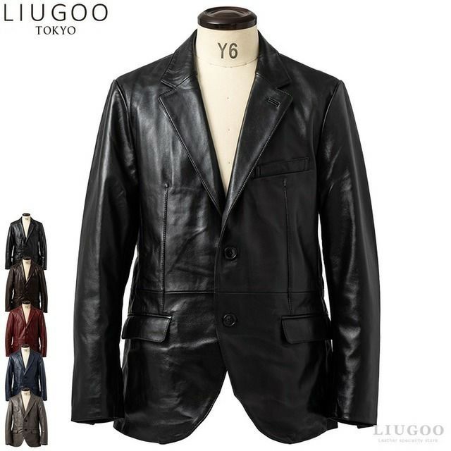 極美品 リューグーレザーズ 羊革 テーラードジャケット Lサイズ ブラック 000000003891-01-l.jpg?t=