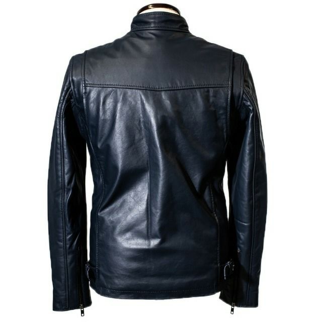 Liugoo Leathers 本革 シングルライダースジャケット メンズ