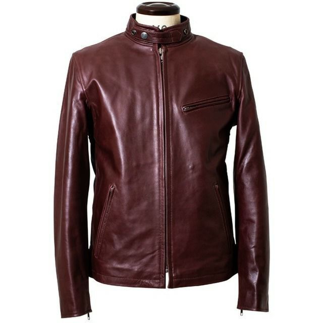 Liugoo Leathers 本革 シングルライダースジャケット メンズ