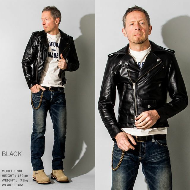 Liugoo Leathers 本革レザー ダブルライダースジャケット L Liugoo Leathers 本革 UKダブルライダースジャケット メンズ