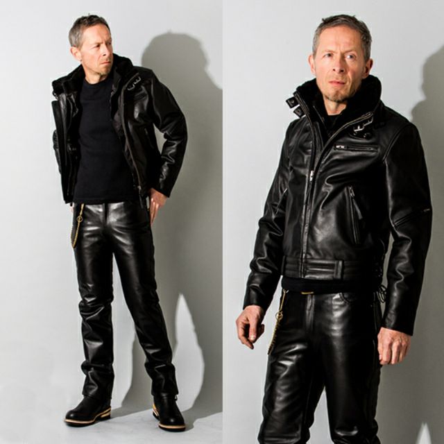 ブラックレザーシングルライダースジャケット ririジップ　襟元カシミヤ 楽天市場】Liugoo Leathers 本革 高機能防寒仕様襟ボア
