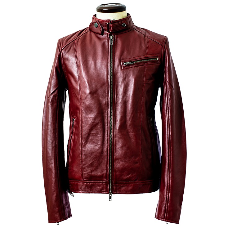 Liugoo Leathers 本革 シングルライダースジャケット メンズ 