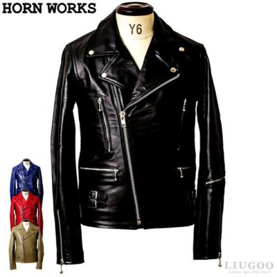 Horn Works 本革 UKダブルライダースジャケット メンズ ホーンワークス 