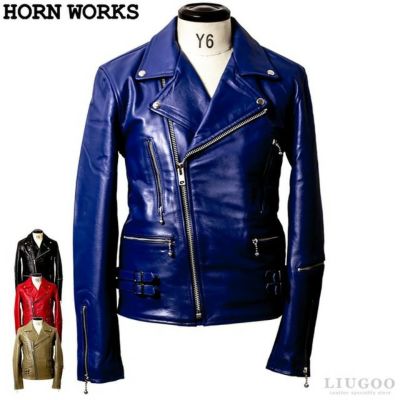 Horn Works 本革 UKダブルライダースジャケット メンズ ホーンワークス