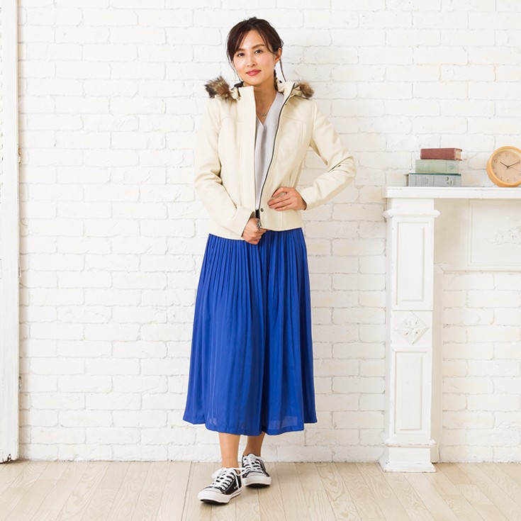 LIUGOO 本革 フード付ハイネックシングルジャケット レディース 