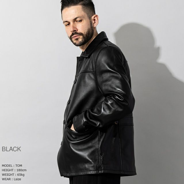 Liugoo Leathers 本革 カーコート メンズ リューグーレザーズ COT06C 