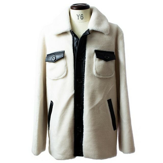 JEAN-LOUIS SCHERRER 本革 ムートンコート メンズ ジャン=ルイ