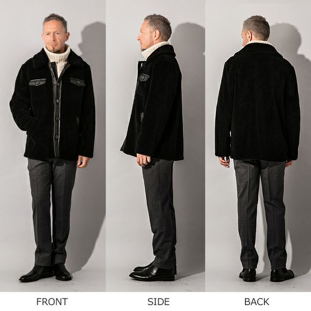 JEAN-LOUIS SCHERRER のシープスキンコート JEAN-LOUIS SCHERRER 本革 ムートンコート メンズ ジャン=ルイ