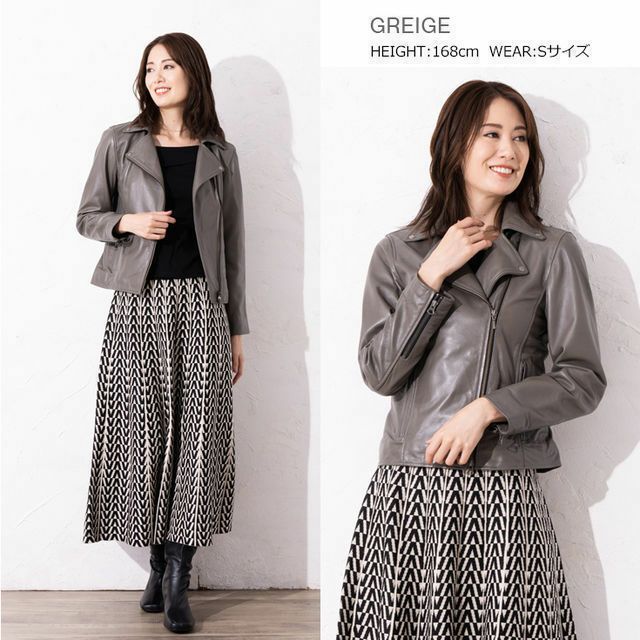 LIUGOO 本革 ダブルライダースジャケット レディース リューグー