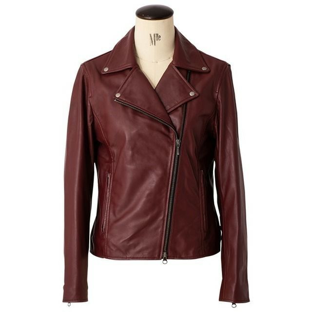 LIUGOO 本革 ダブルライダースジャケット レディース リューグー