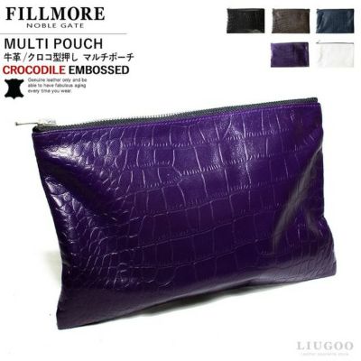 FILLMORE 本革 クロコダイルマルチポーチ 男女兼用 フィルモア BAG04A