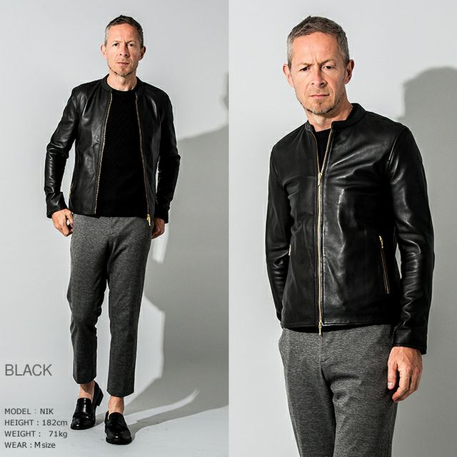 LIUGOO ブラックレザージャケットL 極美品 Liugoo Leathers シングルライダースジャケット 黒 L