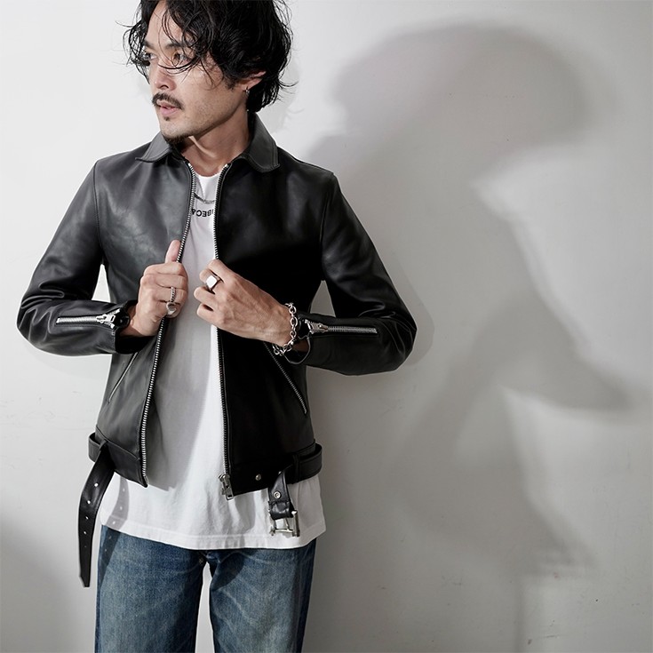 VALLET 本革 シングルライダースジャケット メンズ ヴァレット 