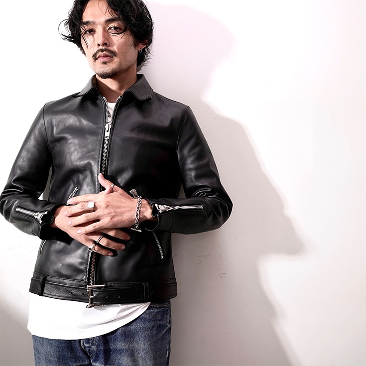 VALLET 本革 シングルライダースジャケット メンズ ヴァレット 