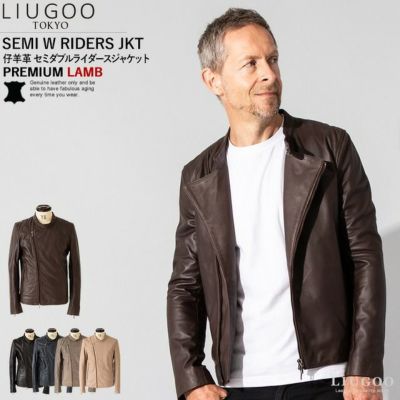 Liugoo Leathers LIUGOO PLUS 本革 ダブルライダースジャケット