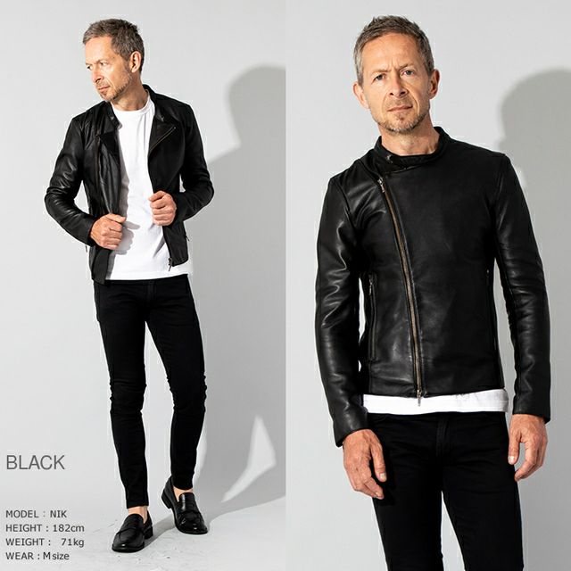 o*o様 レザーダブルライダースジャケット ブラック/グレー Weather proofed Leather】レザーダブルライダースジャケット