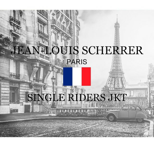 JEAN-LOUIS SCHERRER 本革 シングルライダースジャケット メンズ