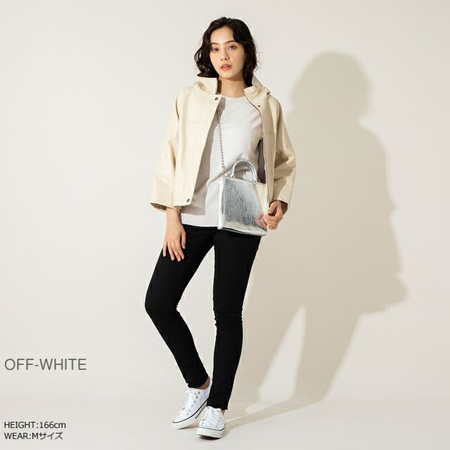 JEAN-LOUIS SCHERRER 本革 ラム羊革バルーンパーカー レディース