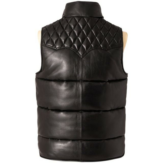 Liugoo Leathers 本革 中綿ダウンベスト メンズ リューグーレザーズ