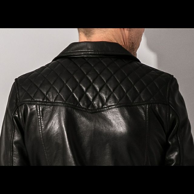 Liugoo Leathers 本革 パッドダブルライダースジャケット メンズ