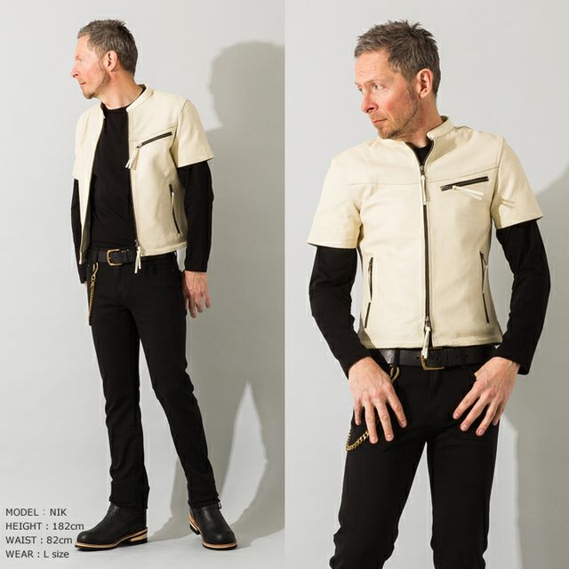 Liugoo Leathers 本革 メッシュレザーTシャツ メンズ
