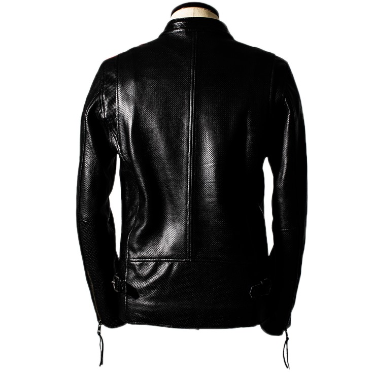 Liugoo Leathers 本革 メッシュレザー 2ラインシングルライダース 