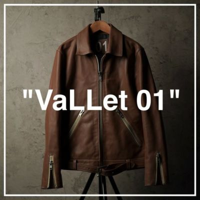 VALLET 本革 シングルライダースジャケット メンズ ヴァレット