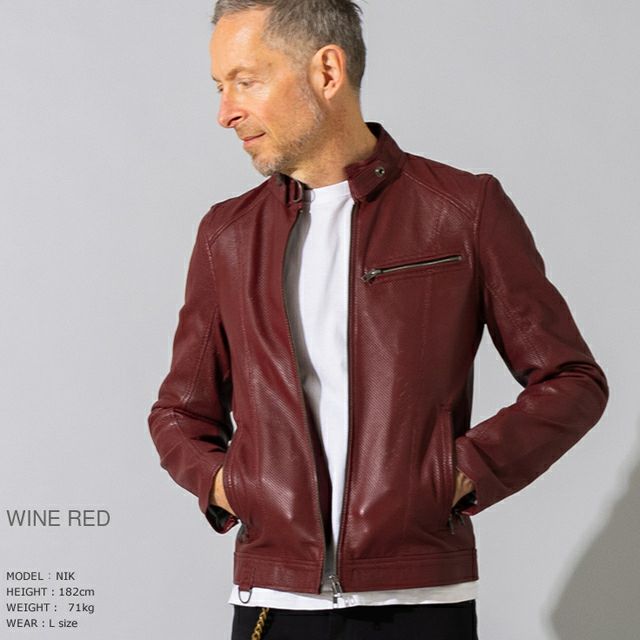Liugoo Leathers 本革 メッシュレザー シングルライダース