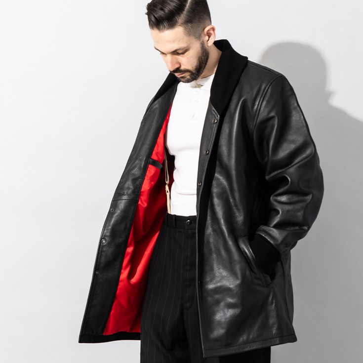 Liugoo Leathers 本革 ロングファラオコート メンズ リューグー 