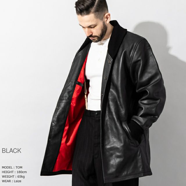 送料無料ライン対応ショップ限定キャンペーン Liugoo Leathers 本革 ロングファラオコート メンズ リューグー ジャケット・アウター