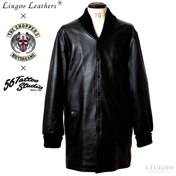 Liugoo Leathers 本革 ロングファラオコート メンズ リューグー 