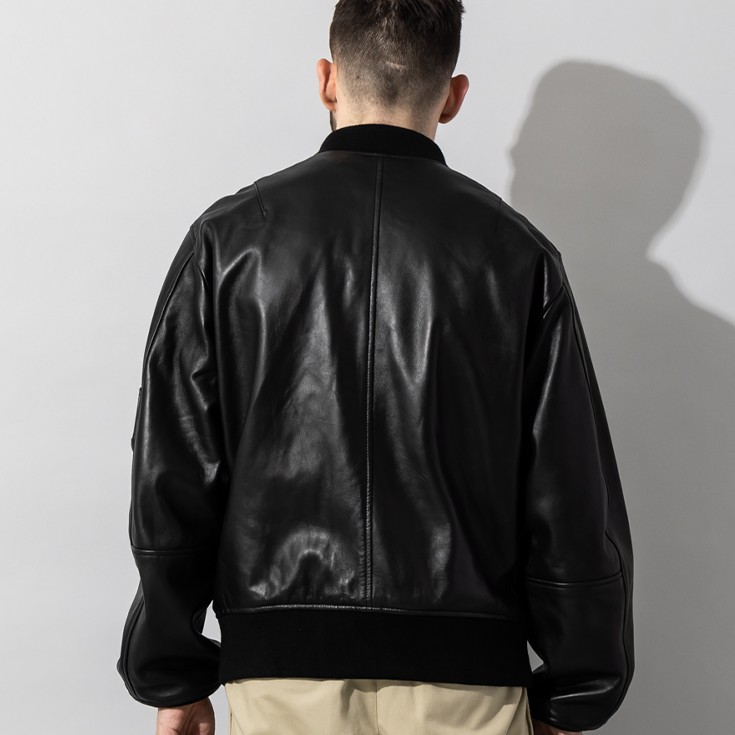 Liugoo Leathers 本革 MA-1フライトジャケット メンズ リューグー 