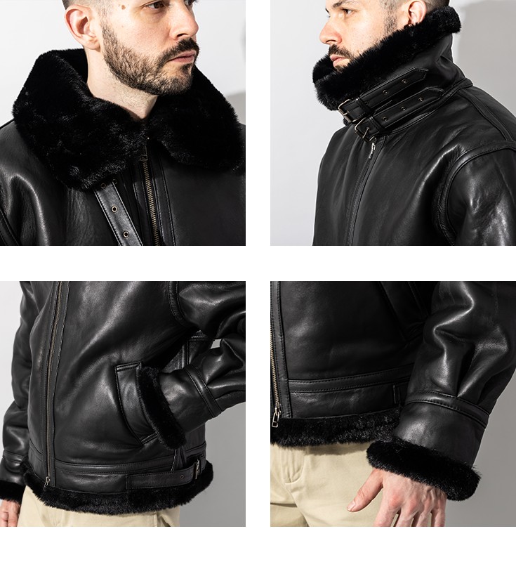 Liugoo Leathers 本革 B-3フライトジャケット メンズ リューグー 